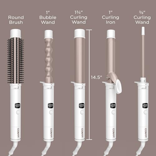 CONAIR Double Ceramic Curling Wand for Creating Curls and Waves, Professional Ceramic Technology Hair Styler
